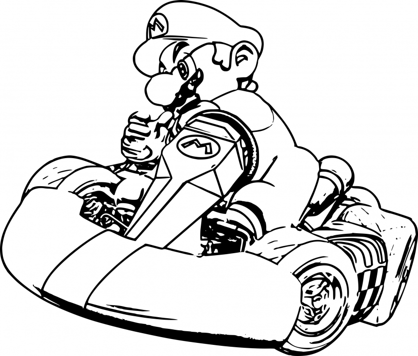 Coloriage Mario Kart 8 à Imprimer